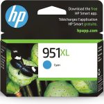 HP 951XL Cyan High-yield Ink Cartridge | Works with HP OfficeJet 8600, HP OfficeJet Pro 251dw, 276dw, 8100, 8610, 8620, 8630 Series | Eligible for Instant Ink | CN046AN